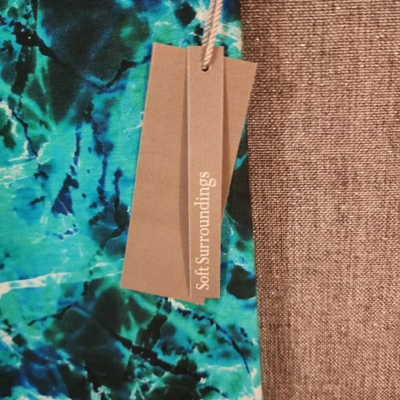 New Soft Surrounding Ankle Legging Women's Large Green & Blue Super Slim - Picture 5 of 8